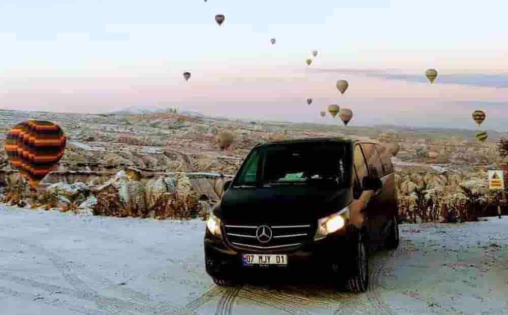 Car rental with driver for two days Antalya-Cappadocia-Antalya